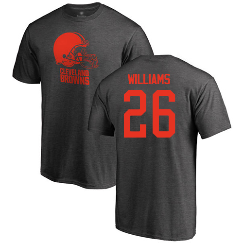 Men Cleveland Browns Greedy Williams Ash Jersey #26 NFL Football One Color T Shirt